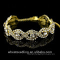 2015 New Design Gold Crystal Weave Lady Bracelet, Women Bracelet